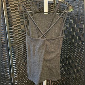 Chaser Gray Strappy Tank Top
